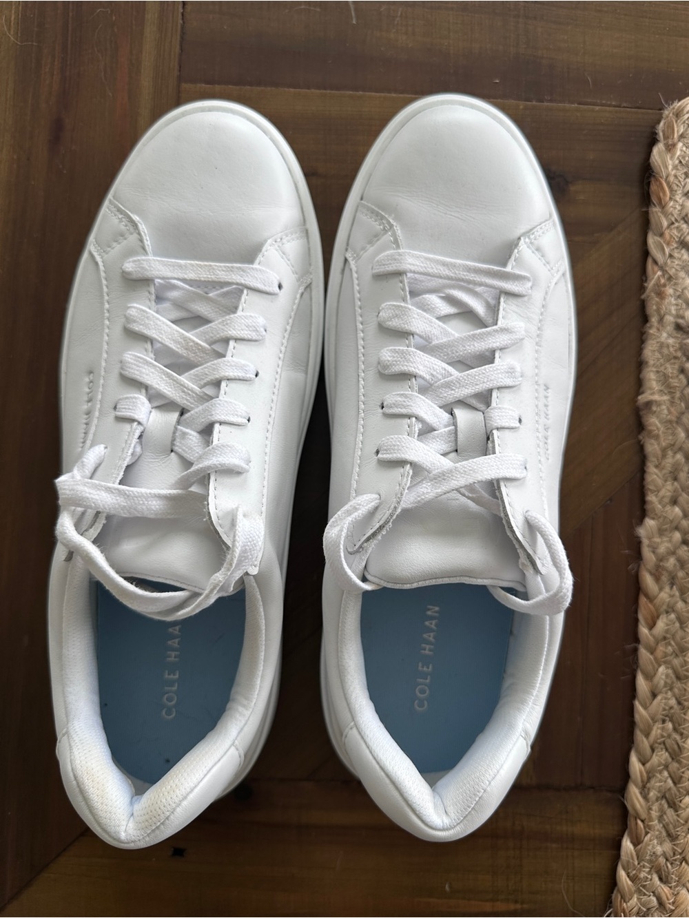 Cole Haan White Leather Low-Top Sneakers